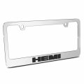 Hemi 3d Mirror Chrome Metal License Plate Frame Official Licensed Universal Fit For Car Suv Truck 12 In X 6 With Screw Cover