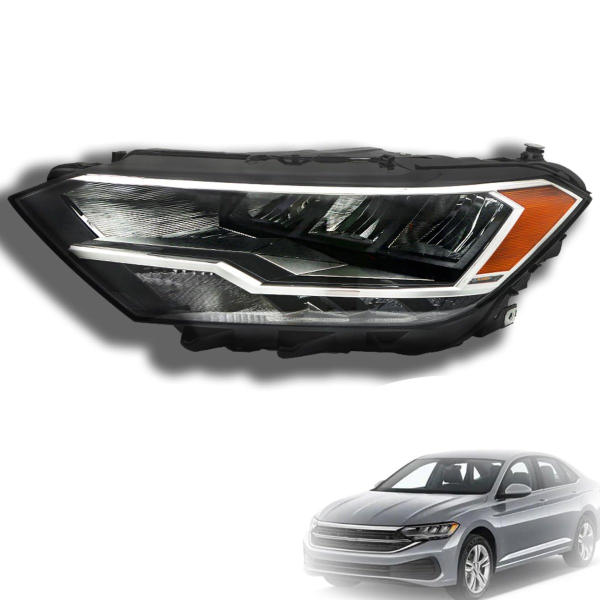 Non-projector Headlight Assembly Driver Side Replacement For J-etta 2019-2023