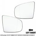 Uxcell 1 Pair Car Driver Passenger Side Mirror Glass Replacement W Backing Plate For Bmw X6 2008-2014 X5 2007-2013 No