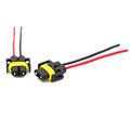 Alla Lighting H11 H8 H9 H11ll H9ll Socket Female Adapter Wiring Harness Wire For Headlights Headlamp Fog Light Lamps Bulbs 2pcs