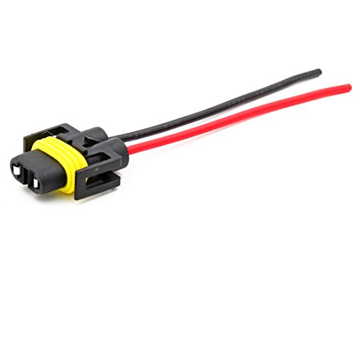 Alla Lighting H11 H8 H9 H11ll H9ll Socket Female Adapter Wiring Harness Wire For Headlights Headlamp Fog Light Lamps Bulbs 2pcs