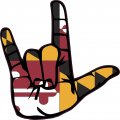 Stickertalk Maryland I Love You Hand Sticker 5 Inches By 