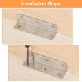 Uxcell L Bracket Corner Braces 8 Set 25x25x60 Mm Stainless Steel 90 Degree Right Angle Fastener With Screws For Shelf Chair