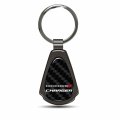 Ipick Image Compatible With Dodge Charger Real Black Carbon Fiber Gunmetal Metal Teardrop Key Chain