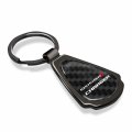 Ipick Image Compatible With Dodge Charger Real Black Carbon Fiber Gunmetal Metal Teardrop Key Chain