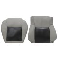 Front Driver Or Passenger Bottom Top Lean Back Replacement Leather Seat Covers Perforated 2-tone Gray For Jeep Commander 2006 