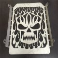 Smt-chrome Skull Flame Radiator Grille Cover Stainless Compatible With Honda Gl1500 Steel Moto B00xohytnk