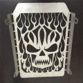 Smt-chrome Skull Flame Radiator Grille Cover Stainless Compatible With Honda Gl1500 Steel Moto B00xohytnk