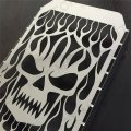 Smt-chrome Skull Flame Radiator Grille Cover Stainless Compatible With Honda Gl1500 Steel Moto B00xohytnk