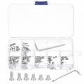 Uxcell M2 Torx Security Screws Kit M2x3 4 5 6 8 10mm 120pcs 304 Stainless Steel Countersunk Head Tamper Proof Screw W 1pcs T6