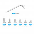 Uxcell M2 Torx Security Screws Kit M2x3 4 5 6 8 10mm 120pcs 304 Stainless Steel Countersunk Head Tamper Proof Screw W 1pcs T6