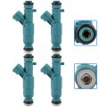 Fuel Injectors Set For 2010 2011 2012 2013 Kiate And Forte Koup Replace For 353102g200 84212398 Fj1080 4 Pieces 12 Holes 