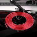 Kimiss 5meters Car Interior Decor Strip Trim Strips Door Dashboard Air Vent Steering-wheel Flexible Line Plating Red