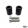 Httmt- Usmt220-009-bk-nologo- Black Bar Ends Handlebar Compatible With 95-12 Kawasak Ninja Zx6r 06-07 Zx10r 00-05 Zx12r
