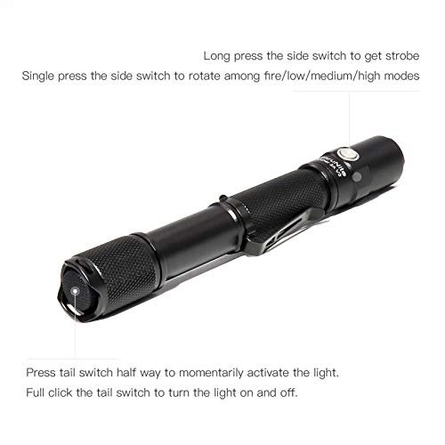 Archer 2a V3 Led Flashlight 2 Pack 500 Lumens Mini Aa Ipx8 Waterproof Dual Switch Outdoor Light With Lanyard And Pocket Clip