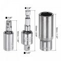 Socket Accessory Set 14mm Deep 360a Rotatable Hex Shank Impact Driver Adaptor Universal Joints With 1 4 Drive