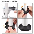 Uxcell 34-35mm Pipe Cover Decoration Pp Plastic Water Escutcheon Black 8pcs