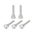 Knurled Thumb Screws M4x20mm Brass Shoulder Bolts Grip Knobs Fasteners Nickel Plated 8pcs 