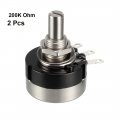 Uxcell Rv24yn20s 200k Ohm Variable Resistors Single Turn Rotary Carbon Film Potentiometer 2pcs