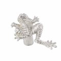 Vicenza Designs K1071 Pollino Frog Knob Large Polished Silver 