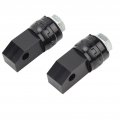 1 Pair Motorcycle Rear Floorboard Kimiss Adjustable Passenger Foot Pegs Non Slip Pedal For Vtx1300 Vtx1800 Black