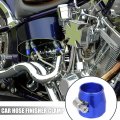 X Autohaux An10 Hex Car Hose Finisher Flexible Rubber Pipe Clamp With Screw Band Adapter Fitting For Oil Fuel Water Tube Blue
