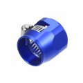 X Autohaux An10 Hex Car Hose Finisher Flexible Rubber Pipe Clamp With Screw Band Adapter Fitting For Oil Fuel Water Tube Blue
