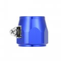X Autohaux An10 Hex Car Hose Finisher Flexible Rubber Pipe Clamp With Screw Band Adapter Fitting For Oil Fuel Water Tube Blue
