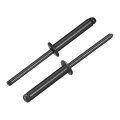 50pcs 3 16 X1 Aluminum Blind Rivets Grip And Steel Mandrel Dome Head Long Split For Metal Furniture Automotive Black 
