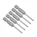 Uxcell 5 Pcs 2mm Ph1 Magnetic Phillips Screwdriver Bits 1 4 Inch Hex Shank 2-inch Length S2 Power Tool