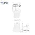 46pcs Rubber Grommets 3 16 5mm Drill Hole 1 8 3mm Id Top Hat Grommet White Silicone Plug Gasket For Wiring Automotive