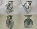 6 X 2 Swivel Casters Kingpinless With Brake Semi-steel Wheel Rigid 1200 Lbs Each Tool Box 