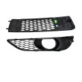 4pcs Front Bumper Fog Light Bezel Trim Grill Set For Audi Q7 2010 2011 2012 2013 2014 2015 Replace 4l0807675c 4l0807676c