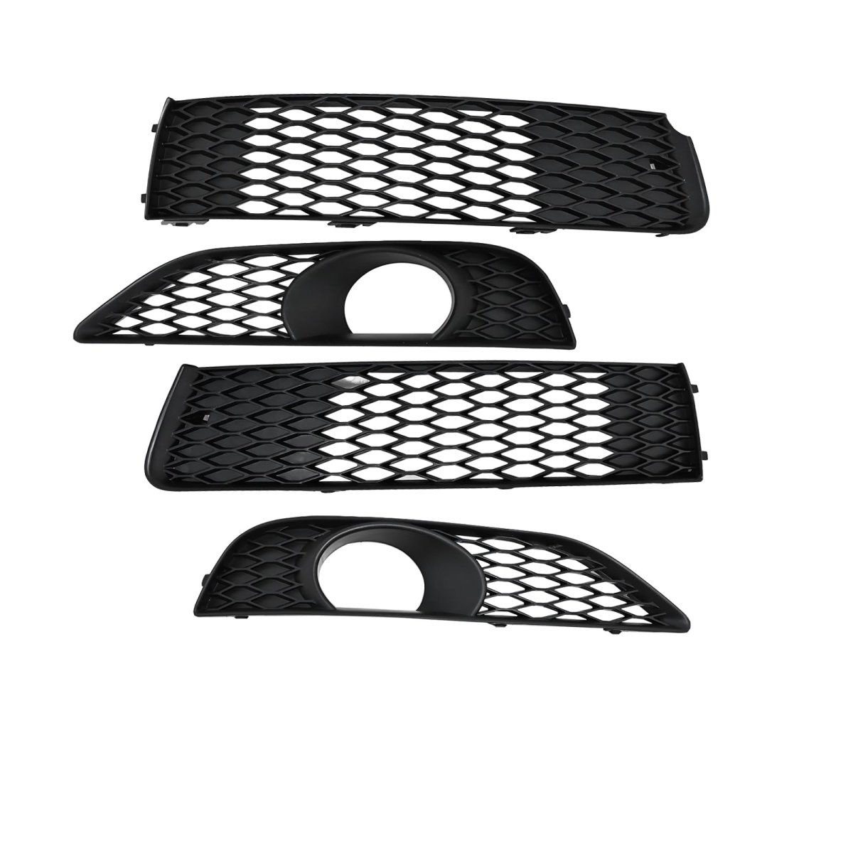4pcs Front Bumper Fog Light Bezel Trim Grill Set For Audi Q7 2010 2011 2012 2013 2014 2015 Replace 4l0807675c 4l0807676c
