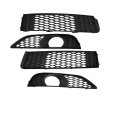 4pcs Front Bumper Fog Light Bezel Trim Grill Set For Audi Q7 2010 2011 2012 2013 2014 2015 Replace 4l0807675c 4l0807676c
