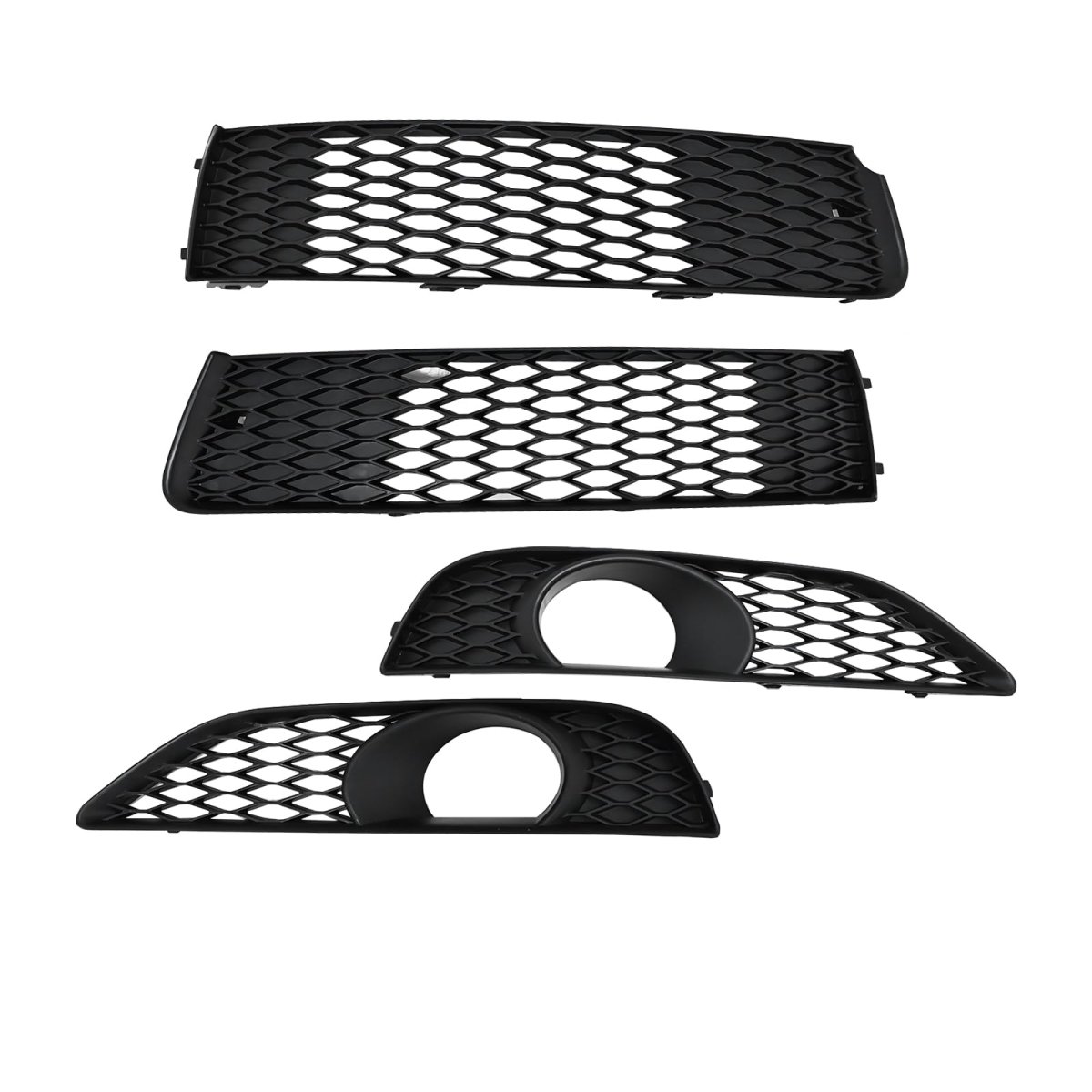 4pcs Front Bumper Fog Light Bezel Trim Grill Set For Audi Q7 2010 2011 2012 2013 2014 2015 Replace 4l0807675c 4l0807676c