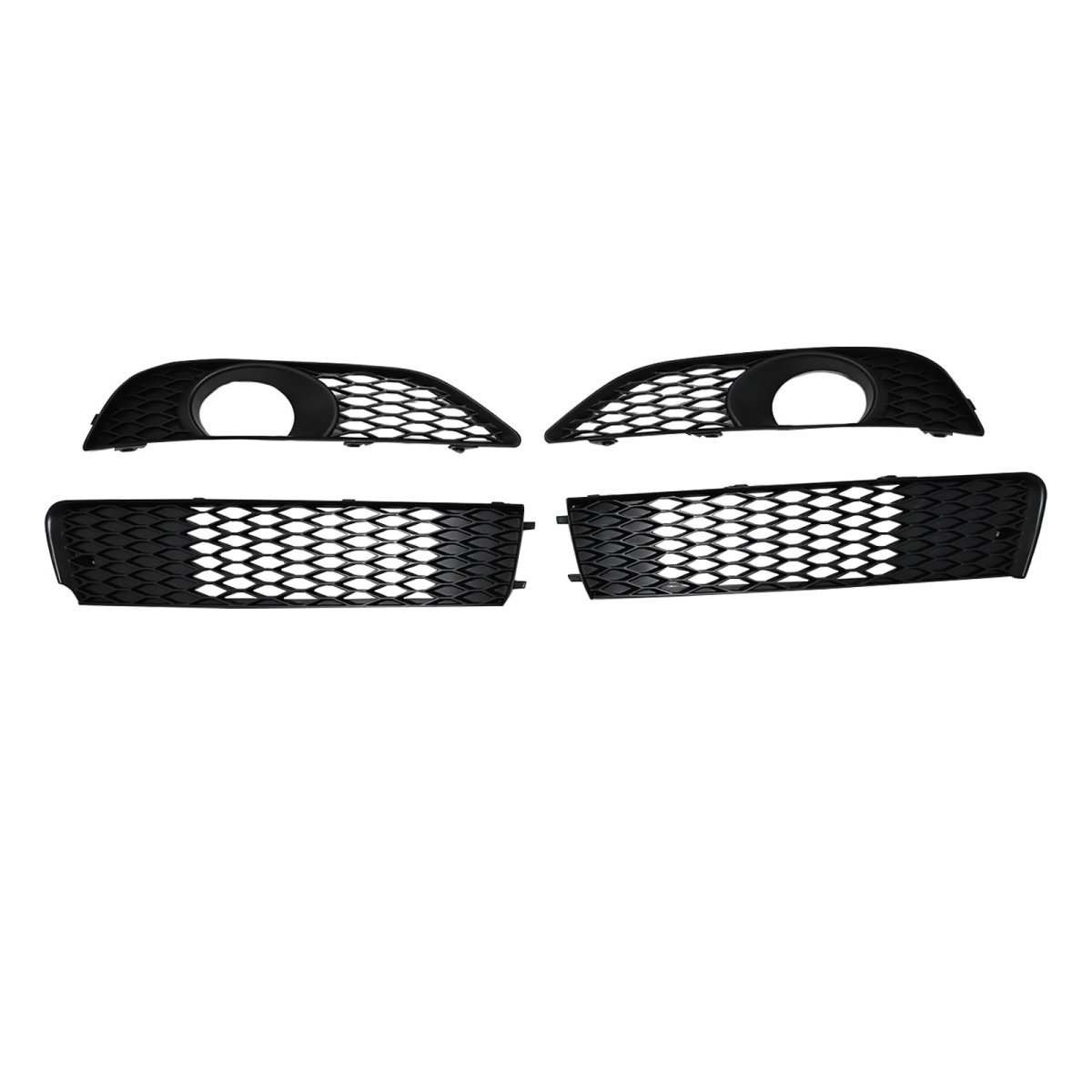 4pcs Front Bumper Fog Light Bezel Trim Grill Set For Audi Q7 2010 2011 2012 2013 2014 2015 Replace 4l0807675c 4l0807676c