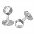 Uxcell Wardrobe Pipe Bracket 25mm Dia 65mm Height Wall Mounted Rail Rod Support Socket 4pcs