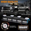 Xridonsen 2x 17 Inch Emergency Dash Strobe Lights For Trucks Interior Front Rear Windshield 40 Led Amber White Safety Flashing