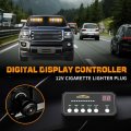 Xridonsen 2x 17 Inch Emergency Dash Strobe Lights For Trucks Interior Front Rear Windshield 40 Led Amber White Safety Flashing