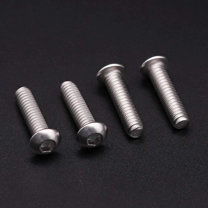 1 4-20 X 5 In Hex Socket Button Head Cap Screws 304 Stainless Steel 18-8 Unc Full Machine Threads 25 Pack
