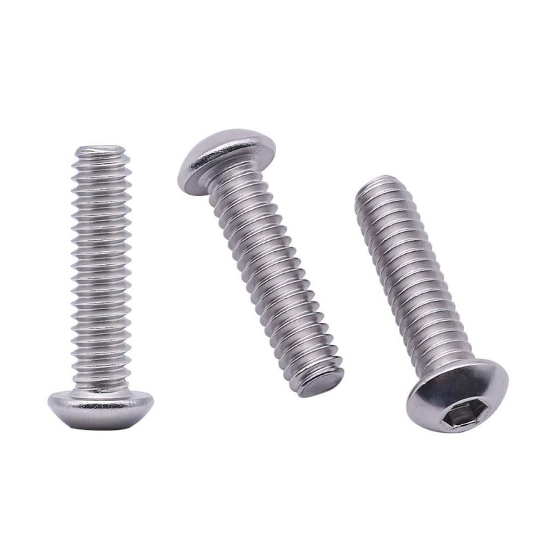 1 4-20 X 5 In Hex Socket Button Head Cap Screws 304 Stainless Steel 18-8 Unc Full Machine Threads 25 Pack