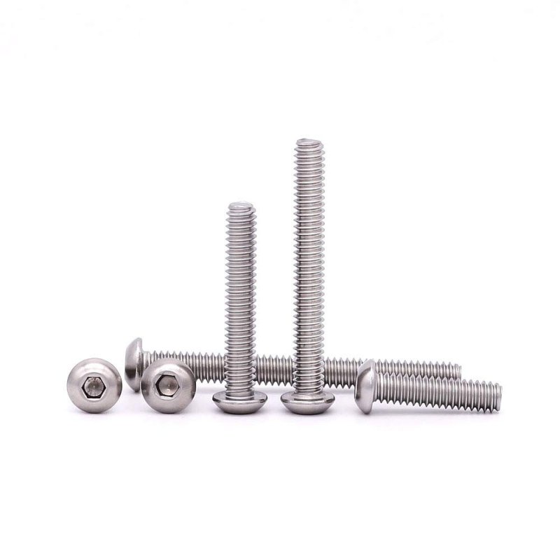 1 4-20 X 5 In Hex Socket Button Head Cap Screws 304 Stainless Steel 18-8 Unc Full Machine Threads 25 Pack
