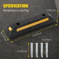 Atpeam Rubber Curb Vehicle Floor Stopper Heavy Duty 2 Pack Black Parking Blocks Wheel Stop Stoppers With Yellow Reflective