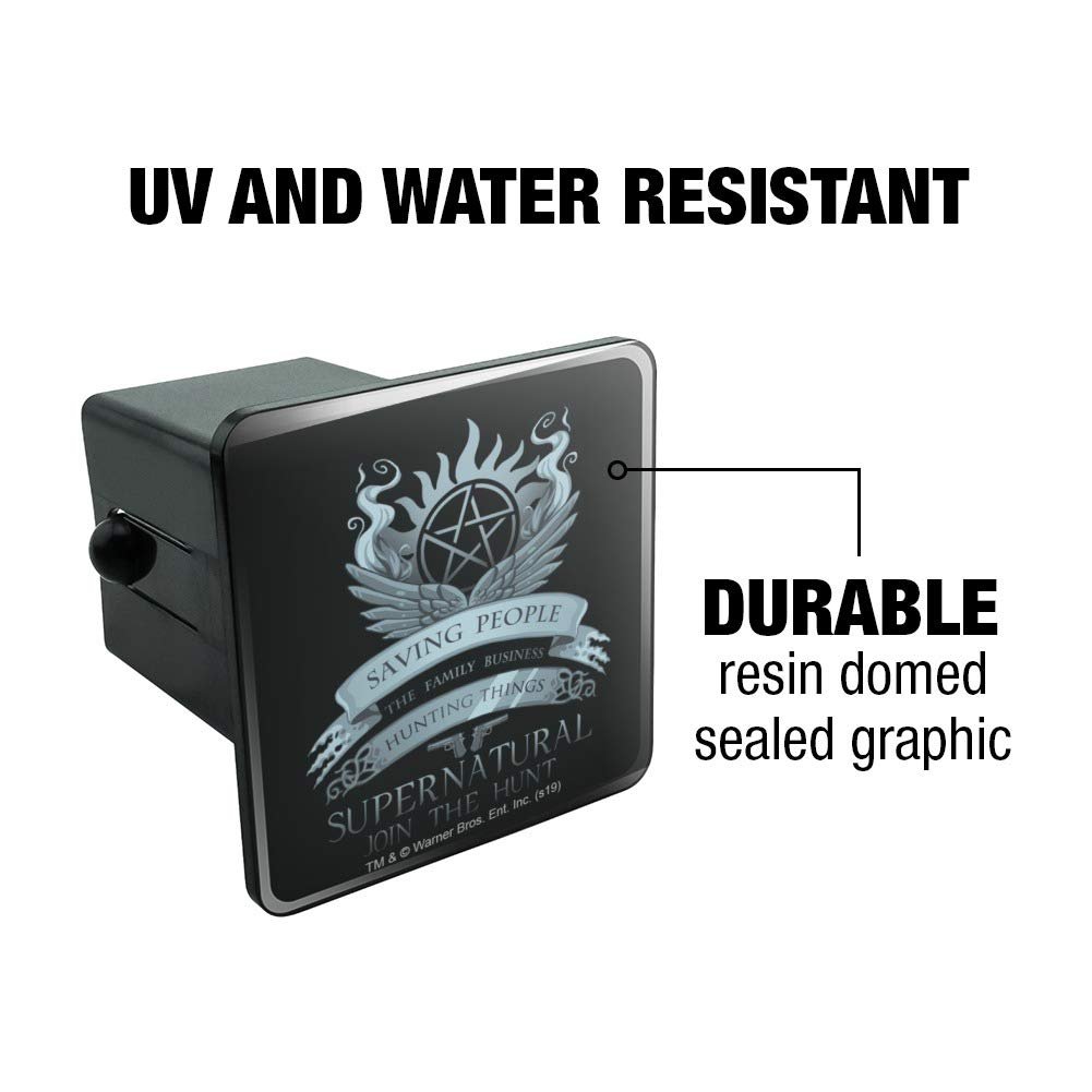 Graphics More Supernatural Saving People Hunting Things Tow Trailer Hitch Cover Plug Insert