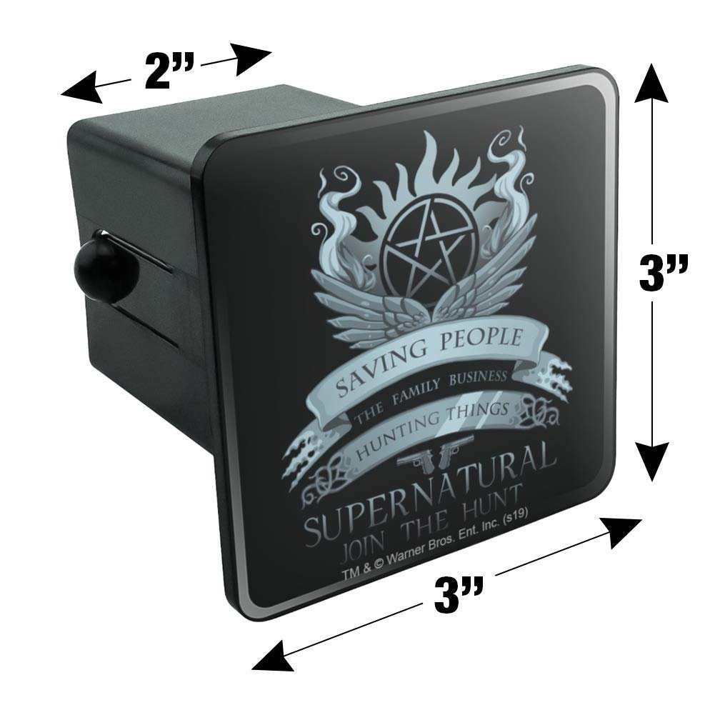 Graphics More Supernatural Saving People Hunting Things Tow Trailer Hitch Cover Plug Insert