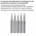 Uxcell Lead-free Soldering Iron Tip Flat Edge 0 8d 1 2d 6d 2 4d 3 4mmx41mm Replacements For Station 5pcs