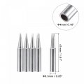 Uxcell Lead-free Soldering Iron Tip Flat Edge 0 8d 1 2d 6d 2 4d 3 4mmx41mm Replacements For Station 5pcs