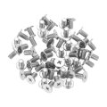 M6 1 X 10mm Flat Round Head Machine Screws 100 Pack 304 Stainless Steel Phillips Drive Hardware Fasteners For Furniture 