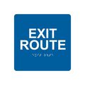 Compliancesigns Acrylic Ada Exit Sign 6 X Inch Tactile Braille Blue 
